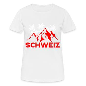 Swiss Mountains - Women's Breathable T-Shirt - white - Front - AI Model Female 172 dark (172cm)