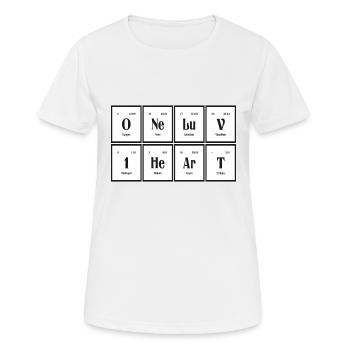 One Love One Heart - Women's Breathable T-Shirt - white - Front - AI Model Female 172 dark (172cm)