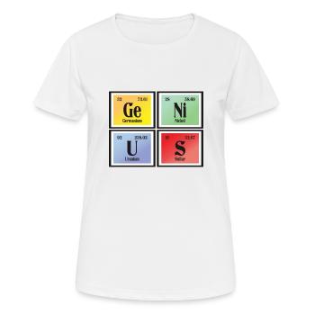 Genius | Periodensystem der Elemente - Frauen T-Shirt atmungsaktiv - Weiß - Vorne - AI Model Female 172 dark (172cm)