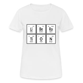 Befreiung | Periodensystem der Elemente - Frauen T-Shirt atmungsaktiv - Weiß - Vorne - AI Model Female 172 dark (172cm)