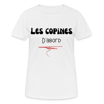 Girlfriends first - Women's Breathable T-Shirt - white - Front - AI Model Female 172 dark (172cm)