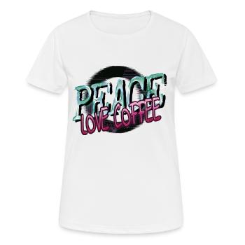 gift idea coffee lover latte addicted morning - Frauen T-Shirt atmungsaktiv - Weiß - Vorne - AI Model Female 172 dark (172cm)