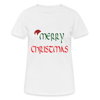 Joyeux Noël. Joyeux Noël - T-shirt respirant Femme - blanc - Devant - AI Model Female 172 dark (172cm)