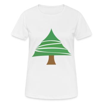 Tannenbaum - Frauen T-Shirt atmungsaktiv - Weiß - Vorne - AI Model Female 172 dark (172cm)