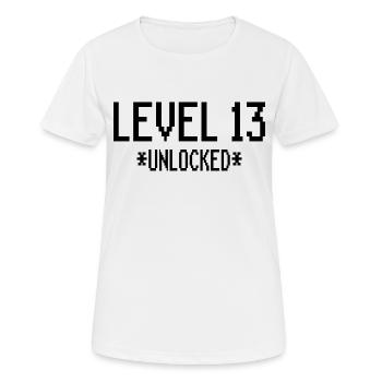 13e anniversaire Gamer Gaming - T-shirt respirant Femme - blanc - Devant - AI Model Female 172 dark (172cm)