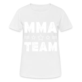 Mma Team - Frauen T-Shirt atmungsaktiv - Weiß - Vorne - AI Model Female 172 dark (172cm)