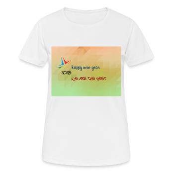 Arthin new year - Frauen T-Shirt atmungsaktiv - Weiß - Vorne - AI Model Female 172 dark (172cm)