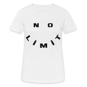 Aucune limite - T-shirt respirant Femme - blanc - Devant - AI Model Female 172 dark (172cm)