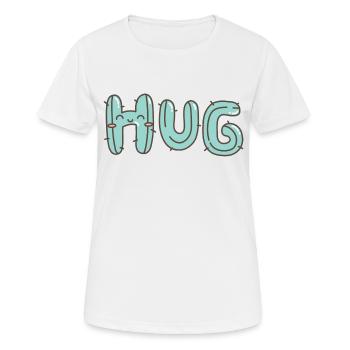 Umarmen - Frauen T-Shirt atmungsaktiv - Weiß - Vorne - AI Model Female 172 dark (172cm)