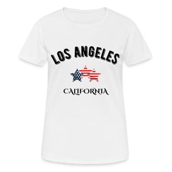 Los Angeles Kalifornien - Frauen T-Shirt atmungsaktiv - Weiß - Vorne - AI Model Female 172 dark (172cm)