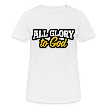 TOUTE GLOIRE à Dieu - T-shirt respirant Femme - blanc - Devant - AI Model Female 172 dark (172cm)
