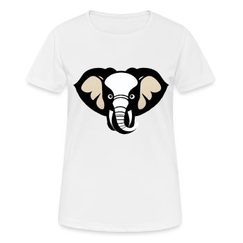 Little Elephant Cartoon Cute Adventure 15 - Women's Breathable T-Shirt - white - Front - AI Model Female 172 dark (172cm)