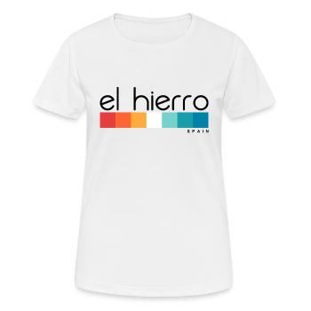El Hierro - Espagne - Iles Canaries - Kanaren - T-shirt respirant Femme - blanc - Devant - AI Model Female 172 dark (172cm)