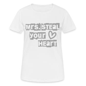 Mrs. steal your heart heartbreaker - Women's Breathable T-Shirt - white - Front - AI Model Female 172 dark (172cm)