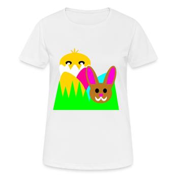 Picture for Easter - Women's Breathable T-Shirt - white - Front - AI Model Female 172 dark (172cm)