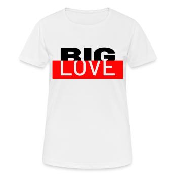BIG Love - Frauen T-Shirt atmungsaktiv - Weiß - Vorne - AI Model Female 172 dark (172cm)