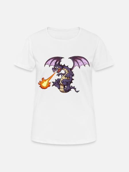 Dragon en colère - T-shirt respirant Femme - blanc
