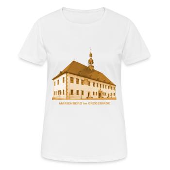 Hôtel de ville de Marienberg Erzgebirge Sachsen Bergstadt - T-shirt respirant Femme - blanc - Devant - AI Model Female 172 dark (172cm)
