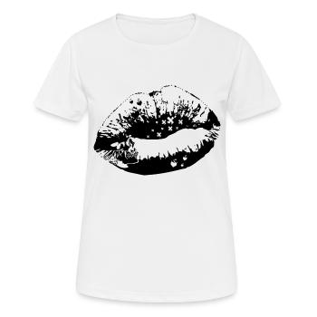 Baiser de la mort - T-shirt respirant Femme - blanc - Devant - AI Model Female 172 dark (172cm)