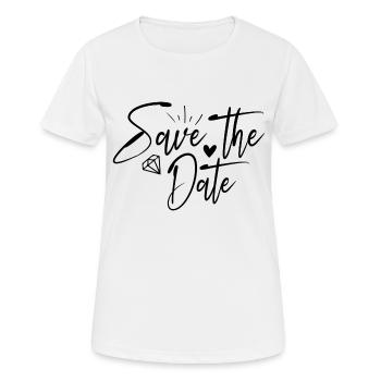 Save the Date - Women's Breathable T-Shirt - white - Front - AI Model Female 172 dark (172cm)