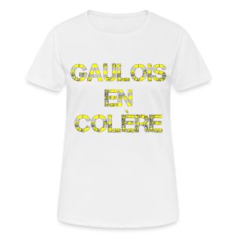 Gaulois en colère - T-shirt respirant Femme - blanc - Devant - AI Model Female 172 dark (172cm)