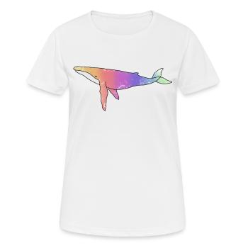 Whale Rainbow Version - Women's Breathable T-Shirt - white - Front - AI Model Female 172 dark (172cm)