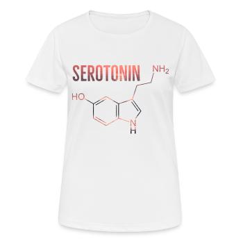 molécule de sérotonine - T-shirt respirant Femme - blanc - Devant - AI Model Female 172 dark (172cm)