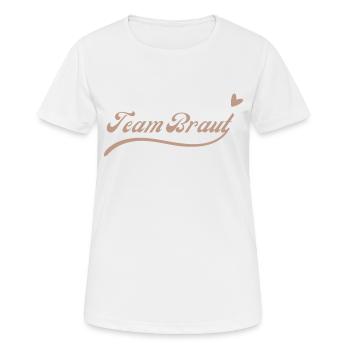 Team Braut -team de la mariée - T-shirt respirant Femme - blanc - Devant - AI Model Female 172 dark (172cm)