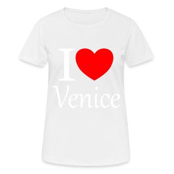 I love Venice - Frauen T-Shirt atmungsaktiv - Weiß - Vorne - AI Model Female 172 dark (172cm)