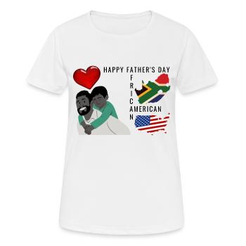 Happy African American Father's Day - Women's Breathable T-Shirt - white - Front - AI Model Female 172 dark (172cm)