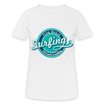 Wassersport - Frauen T-Shirt atmungsaktiv - Weiß - Vorne - AI Model Female 172 dark (172cm)
