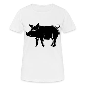 Pig Piggy Sow - Women's Breathable T-Shirt - white - Front - AI Model Female 172 dark (172cm)