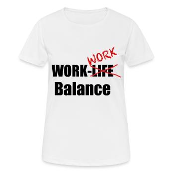 Conciliation travail-travail - T-shirt respirant Femme - blanc - Devant - AI Model Female 172 dark (172cm)