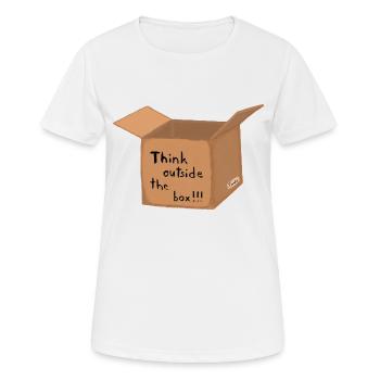 Think outside thebox - Women's Breathable T-Shirt - white - Front - AI Model Female 172 dark (172cm)