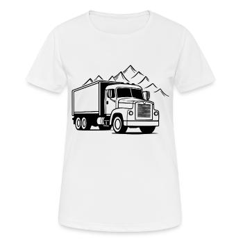 Truck Driver Truck Truck - Women's Breathable T-Shirt - white - Front - AI Model Female 172 dark (172cm)