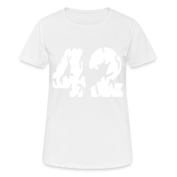 Maillot 42 Numéro - T-shirt respirant Femme - blanc - Devant - AI Model Female 172 dark (172cm)