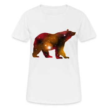 Galaxy Bear - Frauen T-Shirt atmungsaktiv - Weiß - Vorne - AI Model Female 172 dark (172cm)