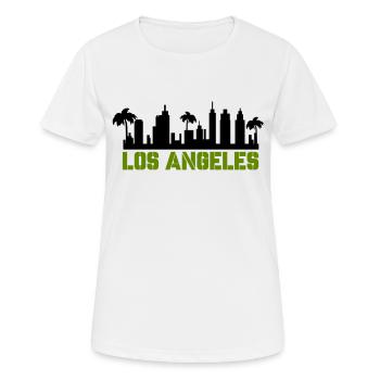 Los Angeles - T-shirt respirant Femme - blanc - Devant - AI Model Female 172 dark (172cm)