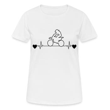 Moto Moto Moto Motocross Moto Fan - T-shirt respirant Femme - blanc - Devant - AI Model Female 172 dark (172cm)