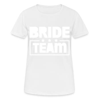 Équipe de mariée colorée - T-shirt respirant Femme - blanc - Devant - AI Model Female 172 dark (172cm)