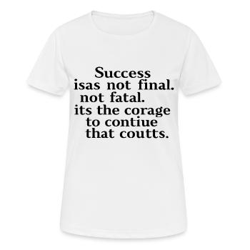 SUCCESS - Women's Breathable T-Shirt - white - Front - AI Model Female 172 dark (172cm)