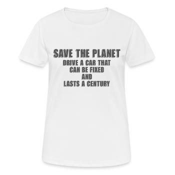 Rettet den Planeten - Frauen T-Shirt atmungsaktiv - Weiß - Vorne - AI Model Female 172 dark (172cm)