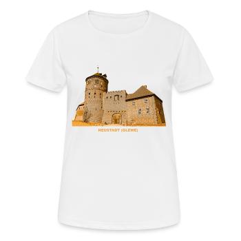 Neustadt Glewe Burg Mecklembourg-Poméranie-Occidentale - T-shirt respirant Femme - blanc - Devant - AI Model Female 172 dark (172cm)