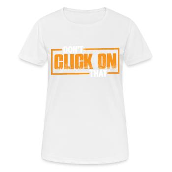 Ne cliquez pas sur ce 7 - T-shirt respirant Femme - blanc - Devant - AI Model Female 172 dark (172cm)