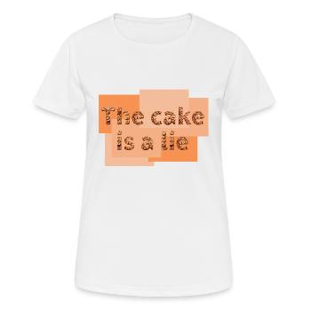 The cake is a lie - Women's Breathable T-Shirt - white - Front - AI Model Female 172 dark (172cm)