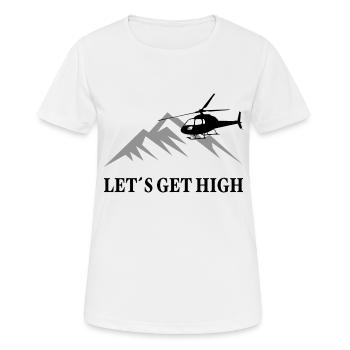 Hélicoptère Hélicoptère Dire Nature Montagnes - T-shirt respirant Femme - blanc - Devant - AI Model Female 172 dark (172cm)