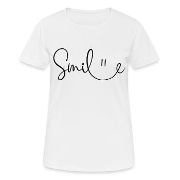 Sourire - T-shirt respirant Femme - blanc - Devant - AI Model Female 172 dark (172cm)