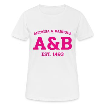 Antigua and Barbuda - St John's - West Indies - Women's Breathable T-Shirt - white - Front - AI Model Female 172 dark (172cm)