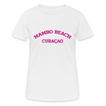 Mambo Beach - Curacao - Dutch Caribbean - Karibik - Women's Breathable T-Shirt - white - Front - AI Model Female 172 dark (172cm)