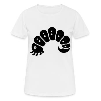 Raupe - Frauen T-Shirt atmungsaktiv - Weiß - Vorne - AI Model Female 172 dark (172cm)